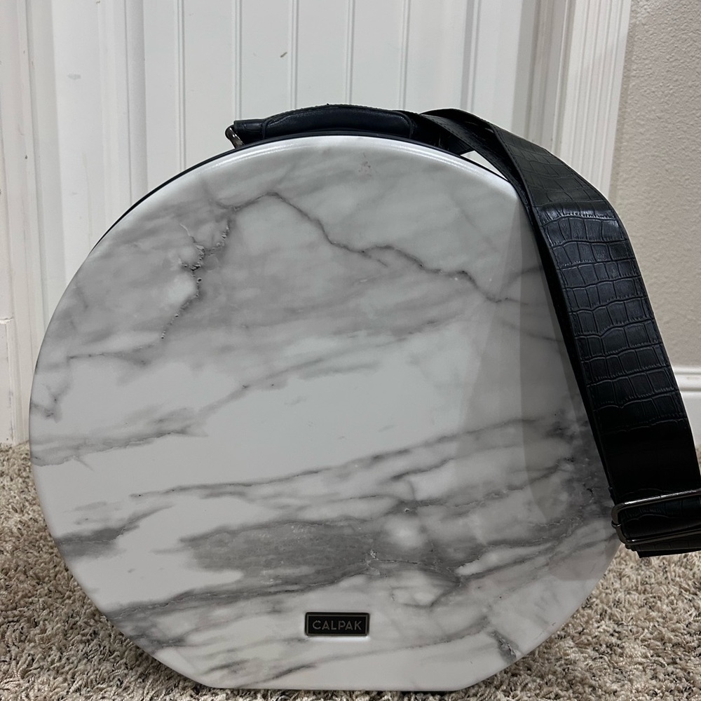 Calpak White and Black Hat Box